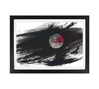 Moon from Space NASA (1) V2 Framed Print | A2 Black Framed Wall Art | Ready to Hang | Modern Space Picture | Living Room Bedroom Lounge Office