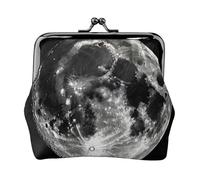 Moon Full Double-Sided Printed Pattern Women's and Girls' Fashionable Leather Kiss Lock Coin Purse Card Bag