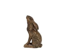 Moon Gazing Hare Statue in Gold Finish |Rabbit Indoor Garden Decoration Ornament