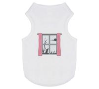 'Moon Gazing Hare Through Window' Pet Dog/Cat T-Shirt (PT00147300)