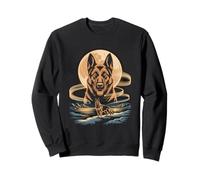 moon German Shepherd Spirit Mountain Night Sweatshirt