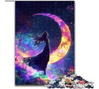 Moon Girl 1000 Piece Jigsaw Puzzles for Adults & Teens, Art Interesting Stress Reduction Wishlist with Santa Claus for Age 14 (26x38cm)