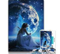 Moon Girl Adult Puzzles 1000 Pieces,Help The Brain Exercise Addictive Toys to Cultivate Patience Unique Challenge Game 50x75cm
