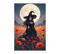 Moon Girl Flower Jigsaw Puzzles for Adults 1500, Fun Challenging Educational Games, Difficult Jigsaw Puzzles for Adults, Puzzle 1500 Pieces