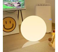 Moon Globe Floor Lamp - Versatile LED Night Light for Room,Eye-Care Soft Lighting, Creamy Aesthetic Girl's Moon Lamp with Remote Control,USB Rechargeable (25cm)
