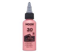 Smiffys Moon Glow - Glow in the Dark 3D Fabric Paint - 30ml - Red - Textile paint for clothes, t-shirts, bags, shoes & canvas