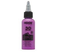 Moon Glow - Neon UV 3D Fabric Paint - 30ml - Intense Purple - Textile paint for clothes, t-shirts, bags, shoes & canvas