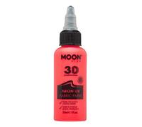 Moon Glow - Neon UV 3D Fabric Paint - 30ml - Intense Red - Textile paint for clothes, t-shirts, bags, shoes & canvas
