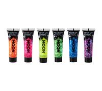 Moon Glow - Neon UV Face & Body Chunky Glitter Gel - 12ml (Set of 6)
