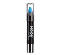 Moon Glow - Neon UV Glitter Face Paint Stick / Body Crayon makeup for the Face & Body - Blue - Glows brightly under UV lighting