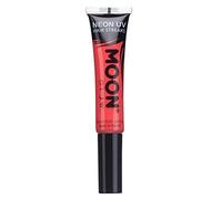 Moon Glow Neon UV Hair Colour Streaks | Red | Hair Mascara - Temporary Wash out Hair Dye | Bright Neon Colour, Glows under UV Lighting