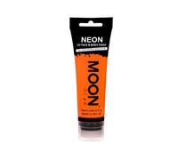 Moon Glow Supersize 75ml Neon UV Face & Body Paint - Intense Orange - with sponge applicator