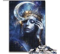 Moon Goddess 1000 Piece Jigsaw Puzzles for Teenagers Gifts, Art Interesting Stress Reduction Wishlist with Santa Claus for Age 14 (26x38cm)