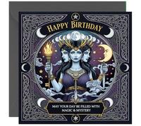 Moon Goddess Birthday Card for Women - Magic & Mystery - hecate hekate Fantasy Witchcraft Birthday Card for Her