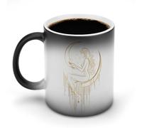Moon Goddess Cute Color Changing Mug Ceramic Heat Sensitive Mugs Magic Coffee Cup with Handle 12 Oz