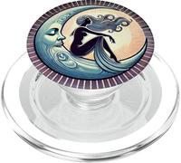 Moon Goddess Luna Illustration Selene Moon Child PopSockets PopGrip for MagSafe
