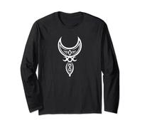 Moon Goddess - Triple Moon and Infinity - Pagan Wicca Art Long Sleeve T-Shirt