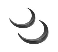 Moon Hair Fork Hairpin for Women,2Pcs Moon Hair Fork Hand Carved Moon Hair Stick Hairpin Hair Accessories for Daily Shopping Cosplays (Black)