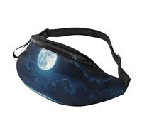 Moon Hands-Free Bag The Clear Blue Ocean Fanny Pack Sky Crossbody Bag Cyclists 14X35CM