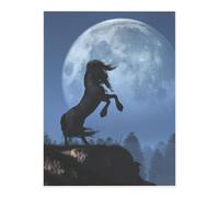 Moon Horse Printing Cute Crystal Stickers,Resin Stickers for Water Bottle,Srapbook,Laptop,Phone Case Adults Gifts