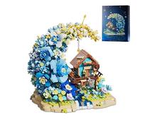 Moon House Mini Building Block Set, 1622 PCS Moon House Architecture Micro Bricks Model Toy, Creative MOC Construction Building Blocks Kit, Architecture Set Not Compatible with Major Brands