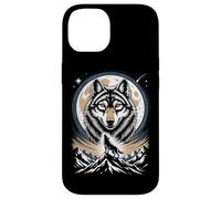 Moon Howling Wolf Night Mountain Case for iPhone 14