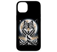 Moon Howling Wolf Night Mountain Case for iPhone 14 Plus