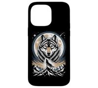 Moon Howling Wolf Night Mountain Case for iPhone 14 Pro Max