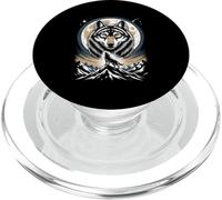 Moon Howling Wolf Night Mountain PopSockets PopGrip for MagSafe