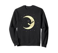 Moon Hugging Space Sleeping Celestial Body Embracing Kawaii Sweatshirt