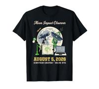 Moon Impact Observer August 5 2026 Einstein Crater Astronomy Value Graphic T-Shirt