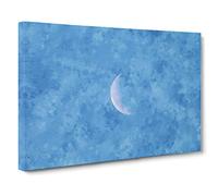 Moon in Morning Light Canvas Print | Gallery Wrapped 30mm Frame Wall Art | 30x20 inches | Ready to Hang | Modern Space Picture | Living Room Bedroom Lounge Office