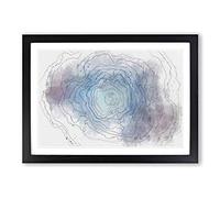Moon in The Sky in Abstract Framed Print | A2 Black Framed Wall Art | Ready to Hang | Abstract Space Picture | Living Room Bedroom Lounge Office