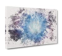 Moon in the Sky Watercolour Canvas Print | Gallery Wrapped 30mm Frame Wall Art | 30x20 inches | Ready to Hang | Modern Space Picture | Living Room Bedroom Lounge Office