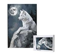 Moon Jigsaw Puzzles for Adults 120 Piece, Wolf Puzzles for Adults Wooden, Funny/Difficult/Impossible/Challenging Decompression Games, As a Birthday for Women and Men ML-712