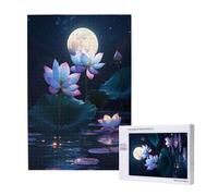 Moon Jigsaw Puzzles for Adults 2000, Lotus Large Wooden Puzzles for Adults, Funny/Difficult/Impossible/Challenging Decompression Games, As a Birthday for Women and Men 2T-1255