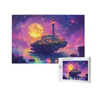 Moon Jigsaw Puzzles for Adults 3000, Lighthouse Puzzles for Adults Wooden, Funny/Difficult/Impossible/Challenging Decompression Games, As a Birthday for Women and Men M-359