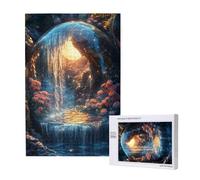 Moon Jigsaw Puzzles for Adults 500, Fall Puzzles for Adults Wooden, Funny/Difficult/Impossible/Challenging Decompression Games, As a Birthday and Holiday Decor Gift for Women and Men M-1483