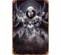 Moon Knight Official Vintage Tin Sign Art Metal Poster Retro Home Kitchen Bar Cafe Bathroom Wall Decor Gifts 8x12 inch