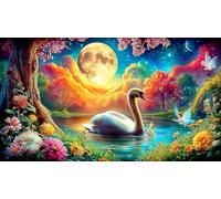 Moon-Lake Adult Jigsaws 1000Pc Educational Game Decompression Fun Present & Activity for Home for Adults and Kids Age 12 Years + 38x52cm/1000pcs