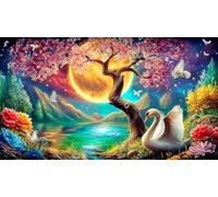 Moon-Lake Adult Jigsaws Puzzle 1000 Piece Fun Present & Activity for Home Educational Games Great Gift Idea for Adults Kids 38x26cm/1000pcs