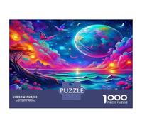 Moon Lake Jigsaw Puzzle Collectors, Galaxy Nebula Eco-Friendly Paper, Ultra Difficult Puzzle, Office Break Puzzle, 38x26cm/1000pcs