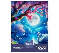 Moon Lake Jigsaw Puzzles Puzzle for Adults Kids. 1000 Piece Healing tranquility Impossible Challenge Toy Educational Game Home Decoration for Adults& Kids Age 14 Years Up 70x50cm/1000pcs