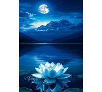 Moon Lake Lotus 1000 Piece Jigsaw Puzzle for Adults, Creativity, Challenging and Difficult Puzzle, Brain Teaser Puzzles for Adults 1000 Pieces for The Whole for Women, Men
