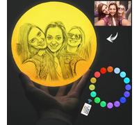 Moon Lamp Personalised,Custom Moon Light with Photo and Text,16 Colors,USB Charging Moon Night Light for Kids,Birthday,Thanksgiving,Christmas,Mothers Day Gifts