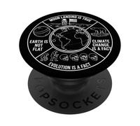 Moon Landing Climate Change Evolution is True Science PopSockets Adhesive PopGrip