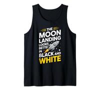 Moon Landing Hoax Conspiracy Fake Cover-Up Moon Hoax Tank Top