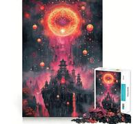 Moon Landscape Magic 1000 Piece Jigsaw Puzzles for Adults Mind Workout Pastime Game Home Fun Santa Present (38x52cm)