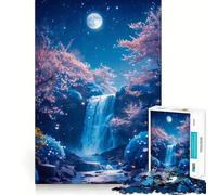 Moon Landscape Magic 1000 Piece Jigsaw Puzzles for Teenagers Jigsaw Mental Skill Clear Color Enjoyable Challenge Home Decor (38x26cm)