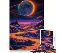 Moon Landscape Magic Retro Puzzles for Adults 1000 Puzzles Cognitive Boost Thick Material Family Bond Christmas Surprise (38x26cm)